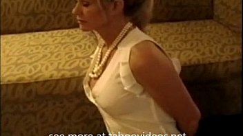 Tied blonde milf f. to suck and fuck