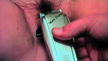 Shaving session for hairy french girlfriend