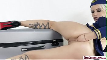 Gorgeous tattooed babe KsuColt enjoying solo anal