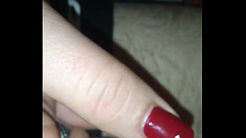 s. handjob girl red polished nails