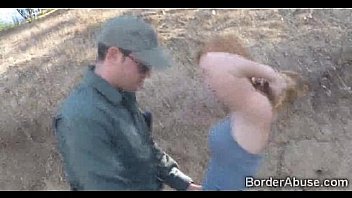 Border patrol fucks redhead slut