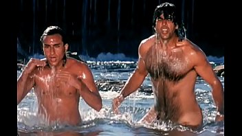 Bollywood actor Akshay Kumar in blue underwear