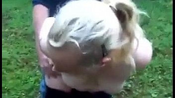 Blonde Whore Fucked Doggystyle Outside