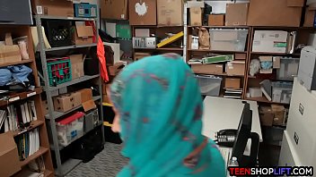 Arab teen shoplifter caught and fucked by security