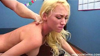 Beautiful blonde Madison Scott gets fucked and creampied in class