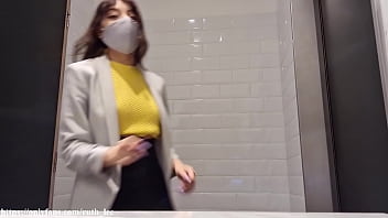 Hidden camera in public bathroom