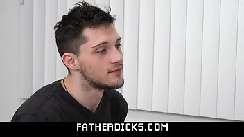 StepDaddy cums on his teen's tight anus at work