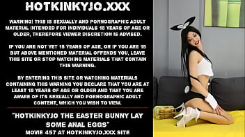 Hotkinkyjo the Easter bunny lay some anal eggs