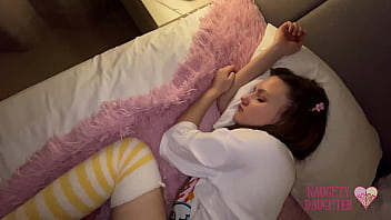 TEENY GIRL GOES CRAZY WITH ORGASMS AND CREAMPIE