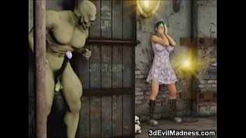 Helpless busty girls vs monsters