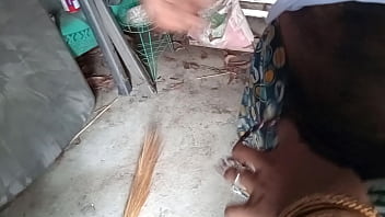 Bhabhi who was taking out the broom got a tremendous fucking in room made on the roof! XXX Porn in clear Hindi voice