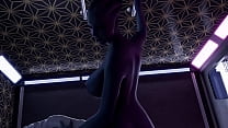 3D Hentai Alien Liara Gets A Big Asari Dick At the Gloryhole