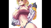 Sexy huge breasted anime girl showing her boobs